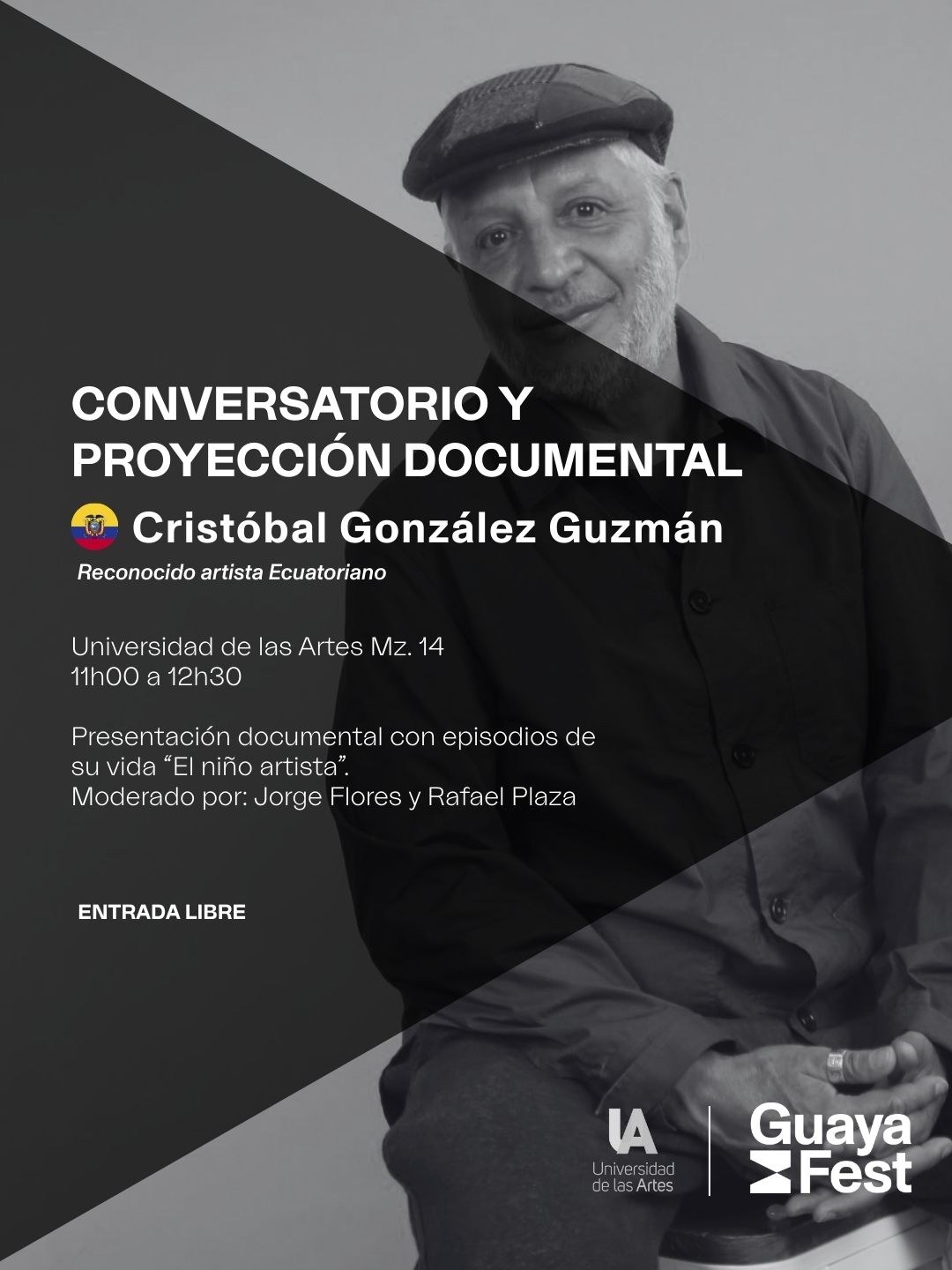 Conversatorio y proyecci&oacute;n documental Crist&oacute;bal Gonz&aacute;lez Guzm&aacute;n